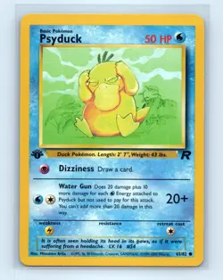 Pokemon tcg Team Rocket Psyduck Lightly played - Image 1