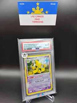 2007 POKEMON DIAMOND & PEARL MYSTERIOUS TREASURES #2 ALAKAZAM-HOLO PSA 6 - Image 1