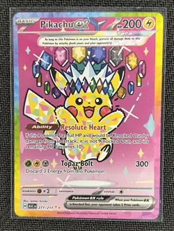 Pokemon Pikachu EX SIR 277/217 Ascended Heroes English NM Special Art Rare - Image 1