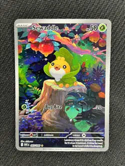 Pokemon White Flare - Sewaddle - Illustration Rare NM+/MINT - 087/086 Full Art - Image 1