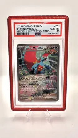 GEM Mint PSA 10: EN Roaring Moon EX 251/182 SIR Pokemon TCG: Paradox Rift - Image 1