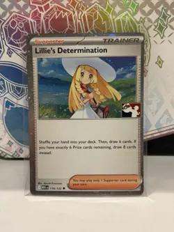 Lillie’s Determination 119/132 MEG Prize Pack Play! Pokemon Holo Stamped NM - Image 1