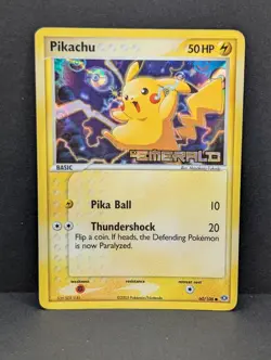 Pikachu 60/106 EX Emerald Reverse Holo Rare Pokemon TCG Nintendp LP - Image 1