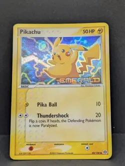 Pikachu 60/106 EX Emerald Reverse Holo Rare Pokemon TCG Nintendp LP - Image 3