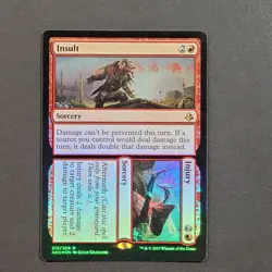 MTG - 1x Insult Injury - NM - Pre-Release Foil - Amonkhet - Magic The Gathering - Image 2