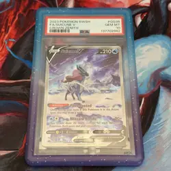 SUICUNE V PSA 10 #GG38 FULL ART 2023 POKEMON SWORD & SHIELD CROWN ZENITH - Image 1