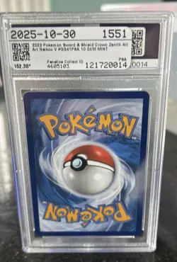 2023 POKEMON SWORD & SHIELD CROWN ZENITH #GG41 FULL ART/RAIKOU V PSA 10 - Image 2