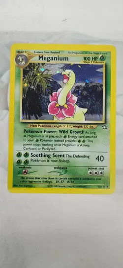 Meganium Neo Genesis 11/111 Holo Rare English Pokemon TCG 100 HP Stage 2 - Image 1