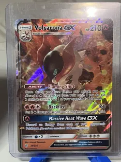 Pokemon Volcarona GX 35/236 Cosmic Eclipse Sun & Moon ULTRA RARE - Image 1