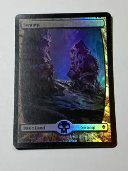 MTG - 1x Swamp (239) FOIL Full Art - Zendikar - LP/NM - Magic The Gathering 2009 - Image 4