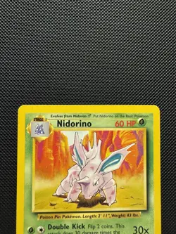 Pokemon TCG Nidorino 37/102 Base Set Uncommon LP 1999 WoTC Unlimited - Image 3