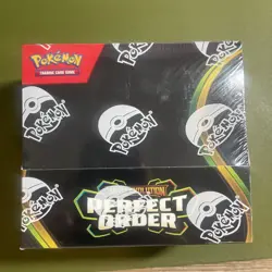 Pokemon Mega Evolution Perfect Order Booster Box New Small Factory Tear Plastic - Image 1