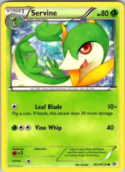 Servine RC2/RC25 Legendary Treasures: Radiant Collection Pokemon TCG NM Holo - Image 1