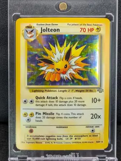 1999 Pokemon Jungle Jolteon 4/64 HOLO MP-LP - Image 1