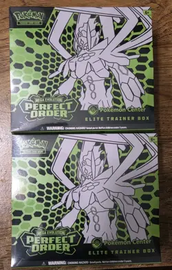 2x Pokemon TCG Perfect Order Pokemon Center Elite Trainer Box ETB - Image 1