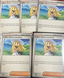 Mega Evolution 5x Lillie's Determination 119/132 English Pokemon TCG PLAYSET - Image 1