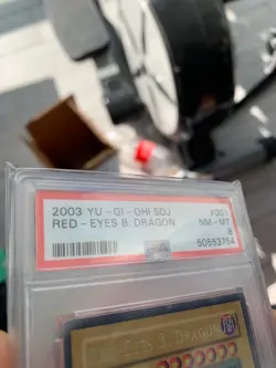 Yugioh red eyes black dragon sdj-001 psa 8 - Image 2
