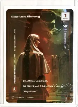 WONDERS OF THE FIRST 2025- SISTER AZURA- FORMLESS FOIL UNCOMMON ALT ART A1-290 - Image 1