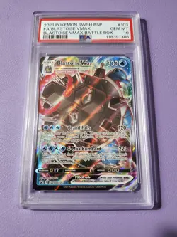 Pokemon TCG Blastoise VMAX SWSH103 Sword & Shield Promo Card PSA 10 - Image 1