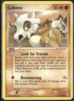 Cubone 51/109 EX Team Rocket Returns Pokemon English Card (MP) - Image 1