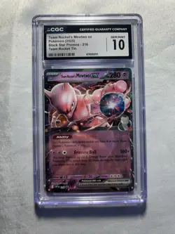 Team Rocket's Mewtwo ex 216 Black Star Promo EX Holo CGC 10 Pokemon TCG Card - Image 1