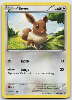 Pokemon Card Eevee Common XY - Ancient Origins 63/98 - Image 1