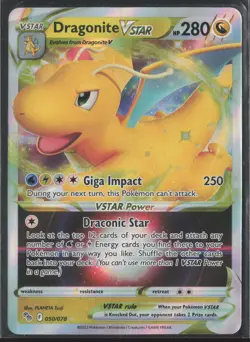 Dragonite VSTAR Ultra Rare Pokemon GO 050/078 NM Pokemon Card - Image 1