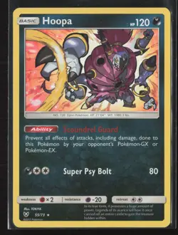 Hoopa Holo Rare Shining Legends 55/73 NM Pokemon Card - Image 1