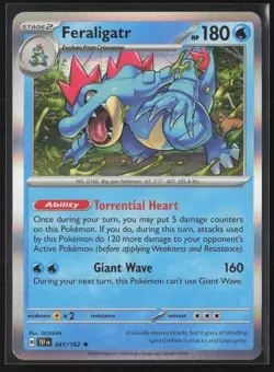 Feraligatr Rare SV05: Temporal Forces 041/162 NM Pokemon Card Holo - Image 1