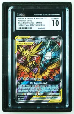 2019 Pokemon SM Promo Hidden Fates Moltres Zapdos Articuno GX #SM210 CGC 10 GEM - Image 1