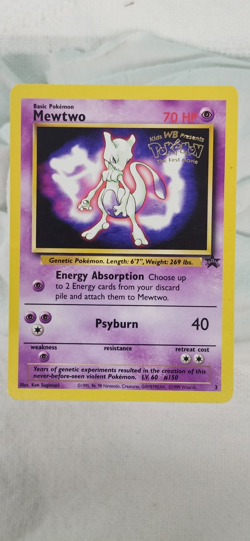 Mewtwo Pokemon Promo The First Movie Card #3 Kids WB Stamp Rare - Image 1