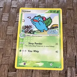 Pokemon TCG EX Crystal Guardians Ivysaur 34/100 Reverse Holo Stamped LP - Image 1