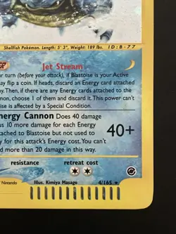 2002 Pokemon Expedition Base Set Blastoise Holo 4/165 Rare Vintage E-Reader - Image 4