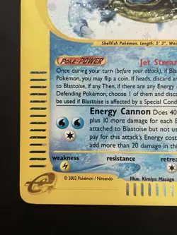 2002 Pokemon Expedition Base Set Blastoise Holo 4/165 Rare Vintage E-Reader - Image 5