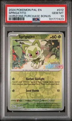 PSA 10 - 2024 POKEMON PALDEA EVOLVED 012 SPRIGATITO | HORIZONS | POP 28 - Image 1