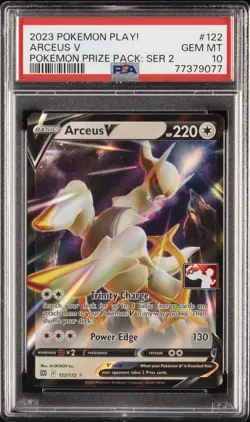 2023 POKEMON PLAY! POKEMON PRIZE PACK #122 ARCEUS V PSA 10 - Image 1