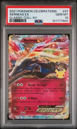 PSA 10 - 2021 POKEMON CELEBRATIONS CLASSIC COLLECTION 97 XERNEAS EX | COLL-XY - Image 1