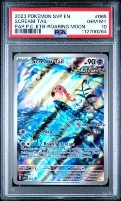 PSA 10 - 2023 POKEMON SVP EN-SV 065 POKEMON CENTER STAMP SCREAM TAIL - Image 1