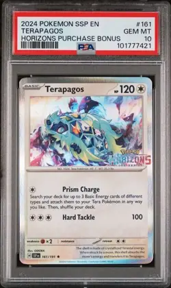 PSA 10 - POKEMON SSP EN 161 TERAPAGOS | PURCHASE BONUS HORIZONS | POP 34 - Image 1