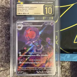 CGC Pristine 10 Rabsca Pokemon Snow Hazard 079/071 Japanese Art Rare Holo 2023 - Image 1