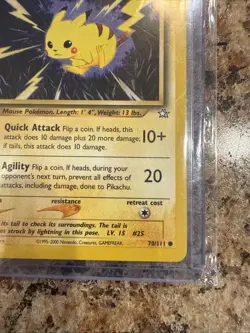 Pokemon Neo Genesis 1st Edition Picachu Regular Finish 70/111 Mint! Vintage - Image 4