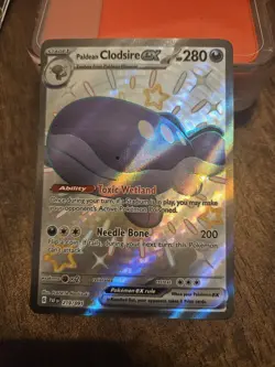 Pokemon TCG Paldean Clodsire EX 219/091 Shiny Ultra Rare Paldea Fates - Image 1