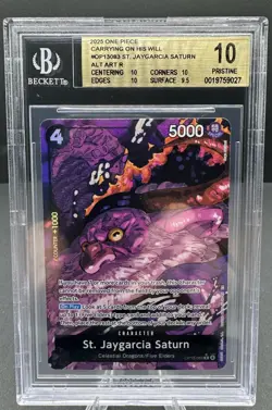 ST. JAYGARCIA SATURN-ONE PIECE CARRYING ON HIS WILL OP13-083 Alt Art BGS 10 - Image 1