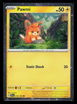 Pawmi 074/193 Cosmos Holo Paldea Evolved Promo Pokemon Card - Image 1