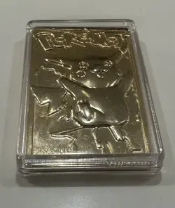 Vintage 1999 Burger King Pokemon 23k Gold Plated Pikachu Pokemon Card Only - Image 3