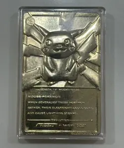 Vintage 1999 Burger King Pokemon 23k Gold Plated Pikachu Pokemon Card Only - Image 4