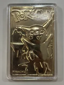 Vintage 1999 Burger King Pokemon 23k Gold Plated Pikachu Pokemon Card Only - Image 5