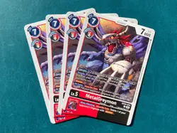 MetalGreymon BT24-015 Playset Time Stranger Digimon Card Game x4 - Image 1