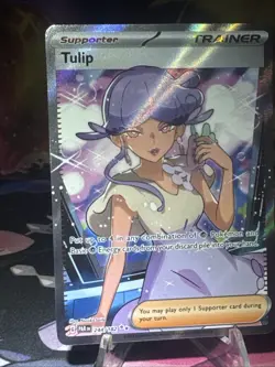 Tulip 244/182 - Full Art Trainer Ultra Rare Paradox Rift Pokemon Card - NM Holo - Image 3