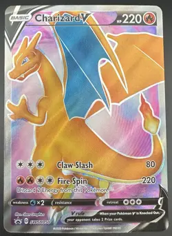 Pokemon TCG Charizard V SWSH050 Black Star Promo Sword & Shield Full Art NM Card - Image 1